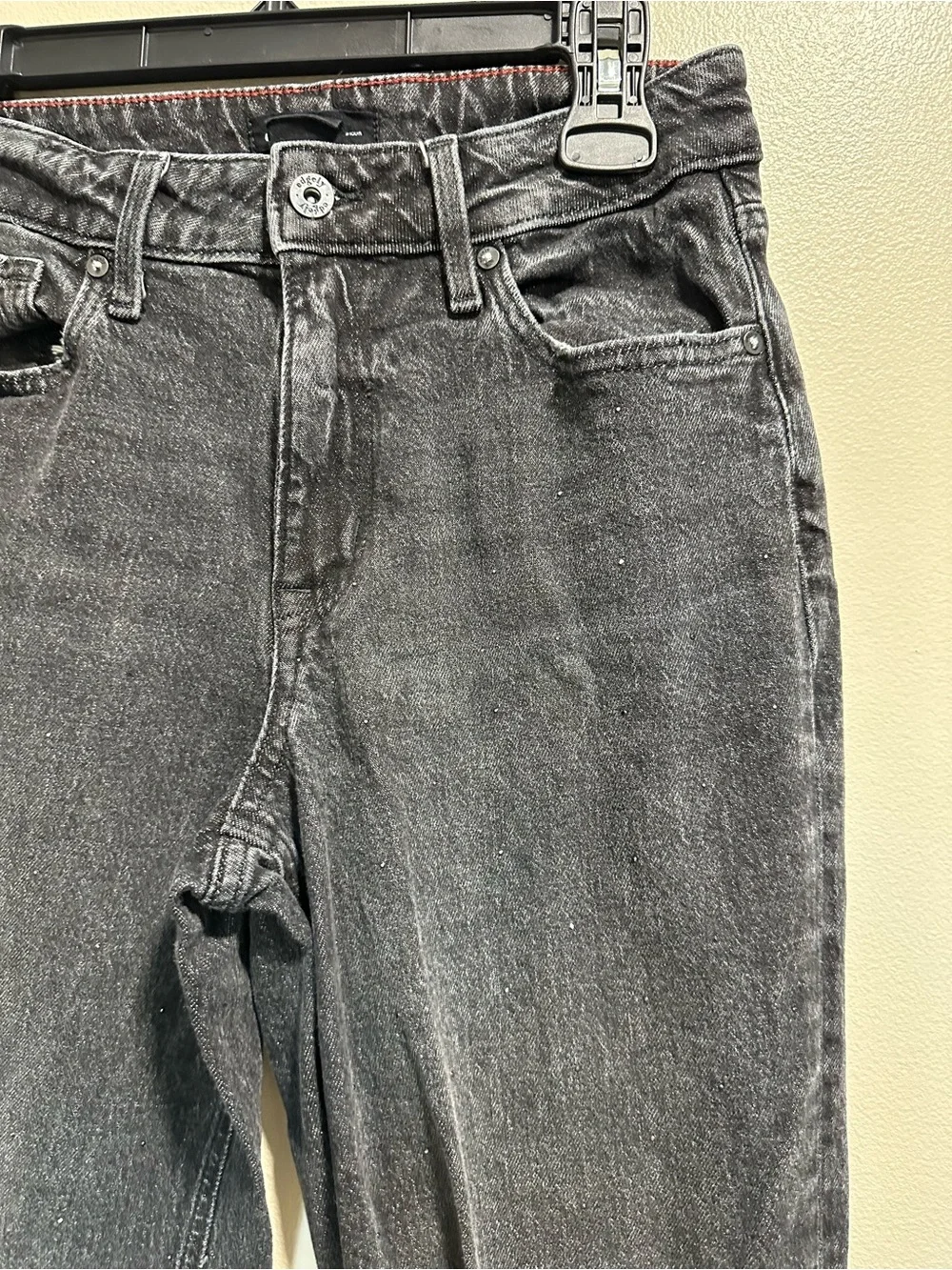 Maurices/Edgely Black Straight Leg High Rise Sparkly Jeans